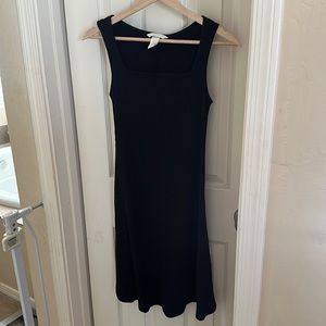 Squareneck Ribbed Maternity Dress